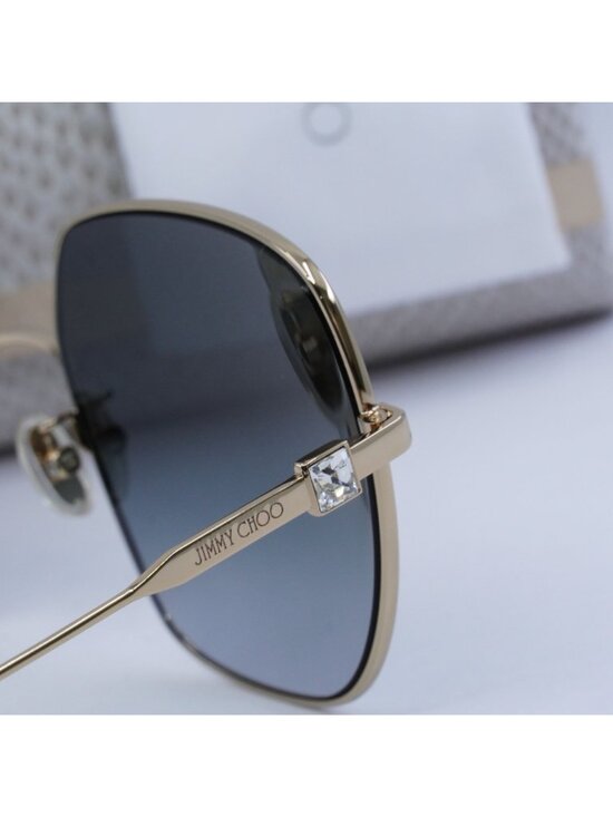 Jimmy Choo KORI/G/SK 0RHL 9O Square Sunglasses - Gold/Grey Gradient main image 5